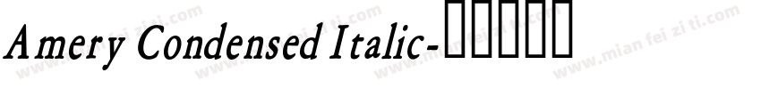 Amery Condensed Italic字体转换